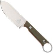 White River Knives FC3.5 Pro Firecraft FC35-TGO Green-Orange G10 couteau de survie, étui Kydex avec firesteel