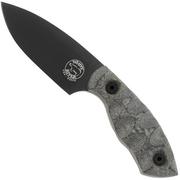 White River Knives GTI 3, Black CPM S35VN, Black Olive Micarta, vaststaand mes, Justin Gingrich design