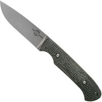 Image for White River Knives Hunter Black Burlap Micarta hunting knife, Owen Baker Jr. design