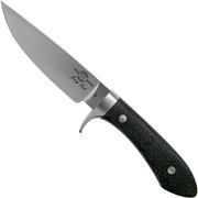 White River Knives Sendero Classic Jagdmesser Black Burlap Micarta, Jerry Fisk Design