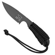 White River Knives M1 Backpacker, Black Paracord, Coated cuchillo de cuello