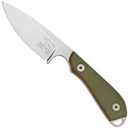 White River M1 Backpacker Pro WRM1-TGO Green/Orange G10, bainha de Kydex, faca de pescoço