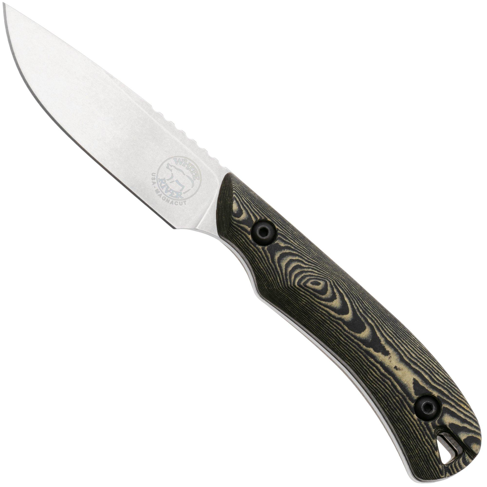 Nóż myśliwski White River Knives Axiom WRSS-AXM-RMB Stonewashed Magnacut, Maple Black Richlite, projekt Smith and Sons
