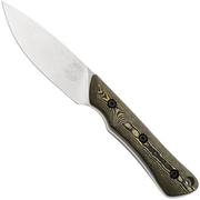 White River Knives Brave WRSS-BRV-RMB Stonewashed Magnacut, Maple Black Richlite, Jagdmesser, Smith and Sons Design