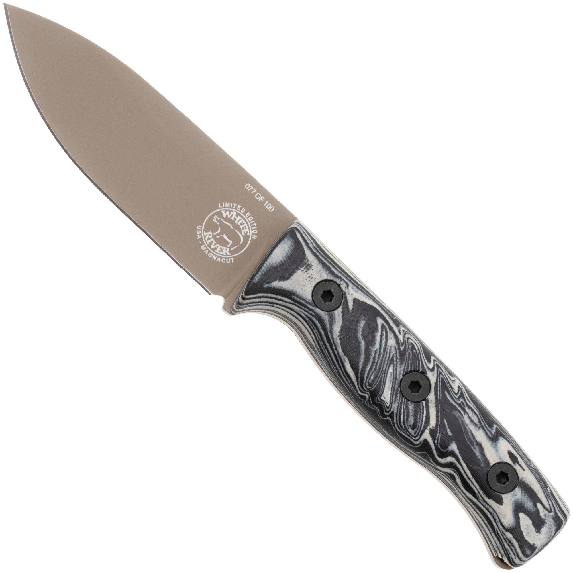 White River Knives Ursus Cub Limited 2025 WRUR35-LIM25-FDE, CPM MagnaCut, Tan G10 bushcraftmes, Kydex schede met firesteel