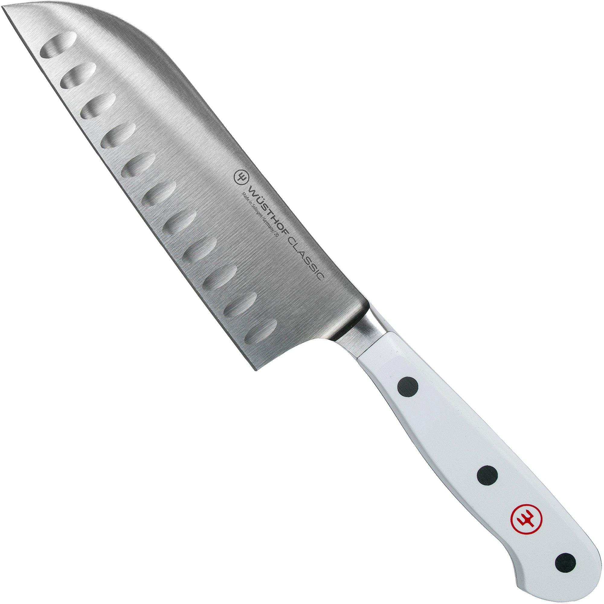 Wüsthof Classic White santoku avec alvéoles 14 cm, 1040231314