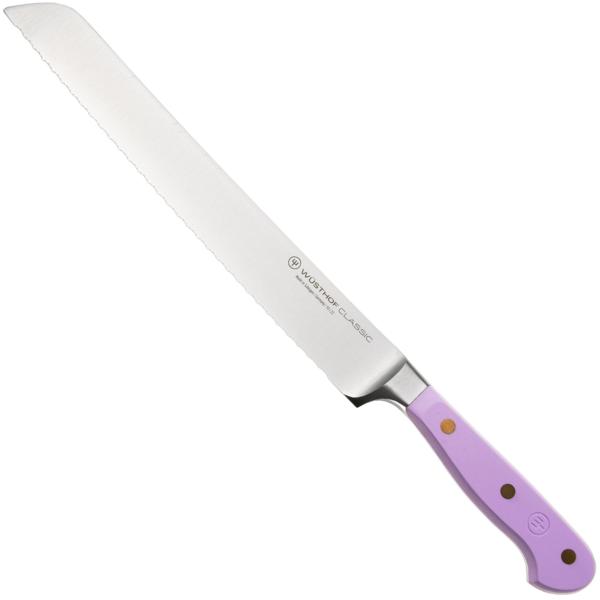 Wüsthof Classic Colour Purple Yam 1061706223 Brotmesser mit Präzisions-Doppelwelle, 23 cm