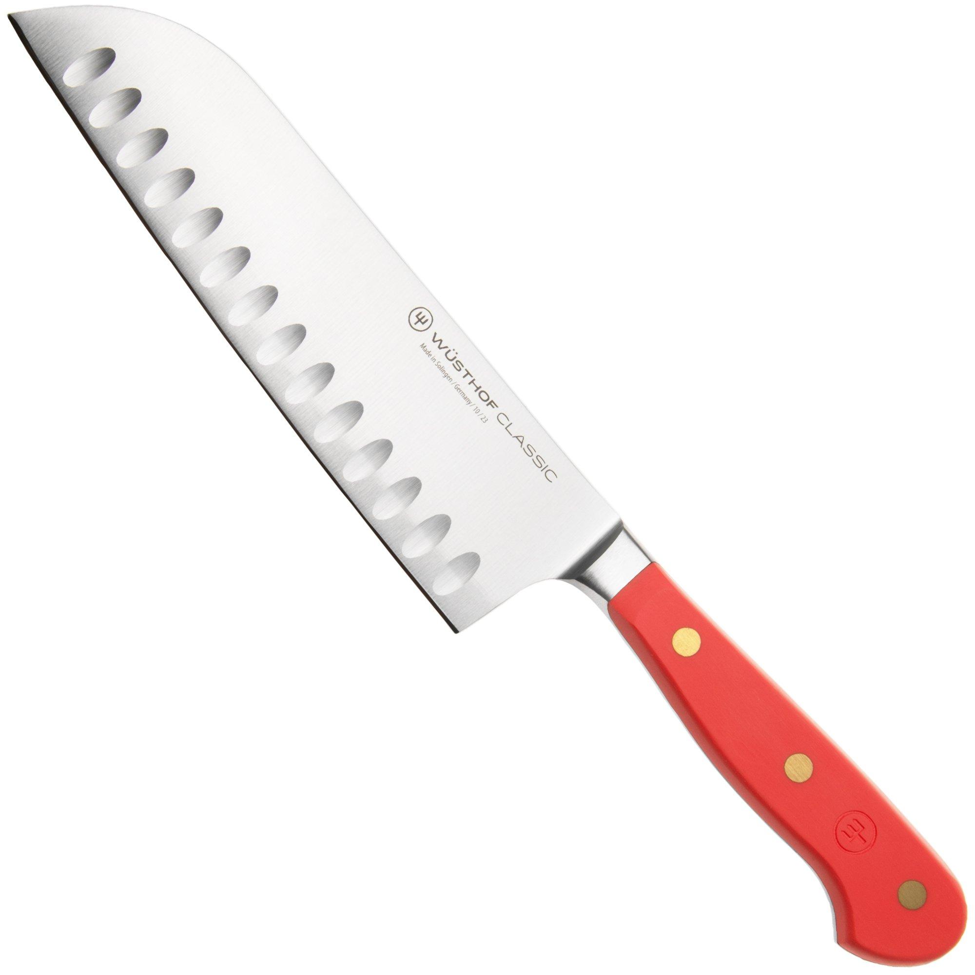 Wüsthof Classic Colour Coral Peach 1061731517 Santoku mit Kullen, 17 cm