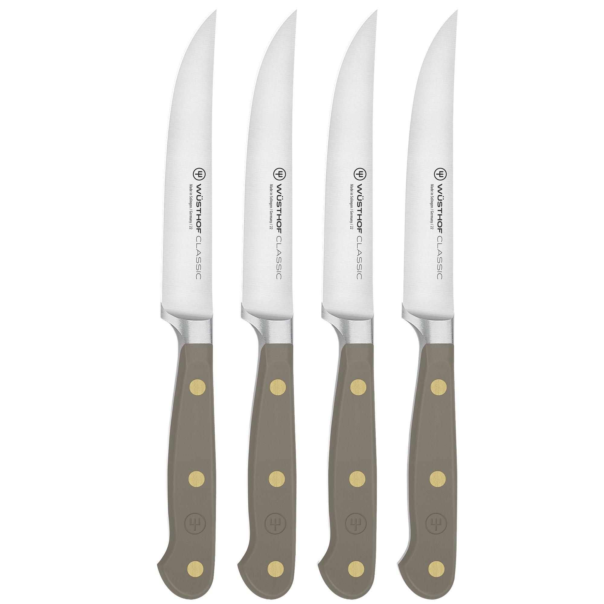 Wüsthof Classic Color Velvet Oyster 1061760401, 4-delige steakmessenset