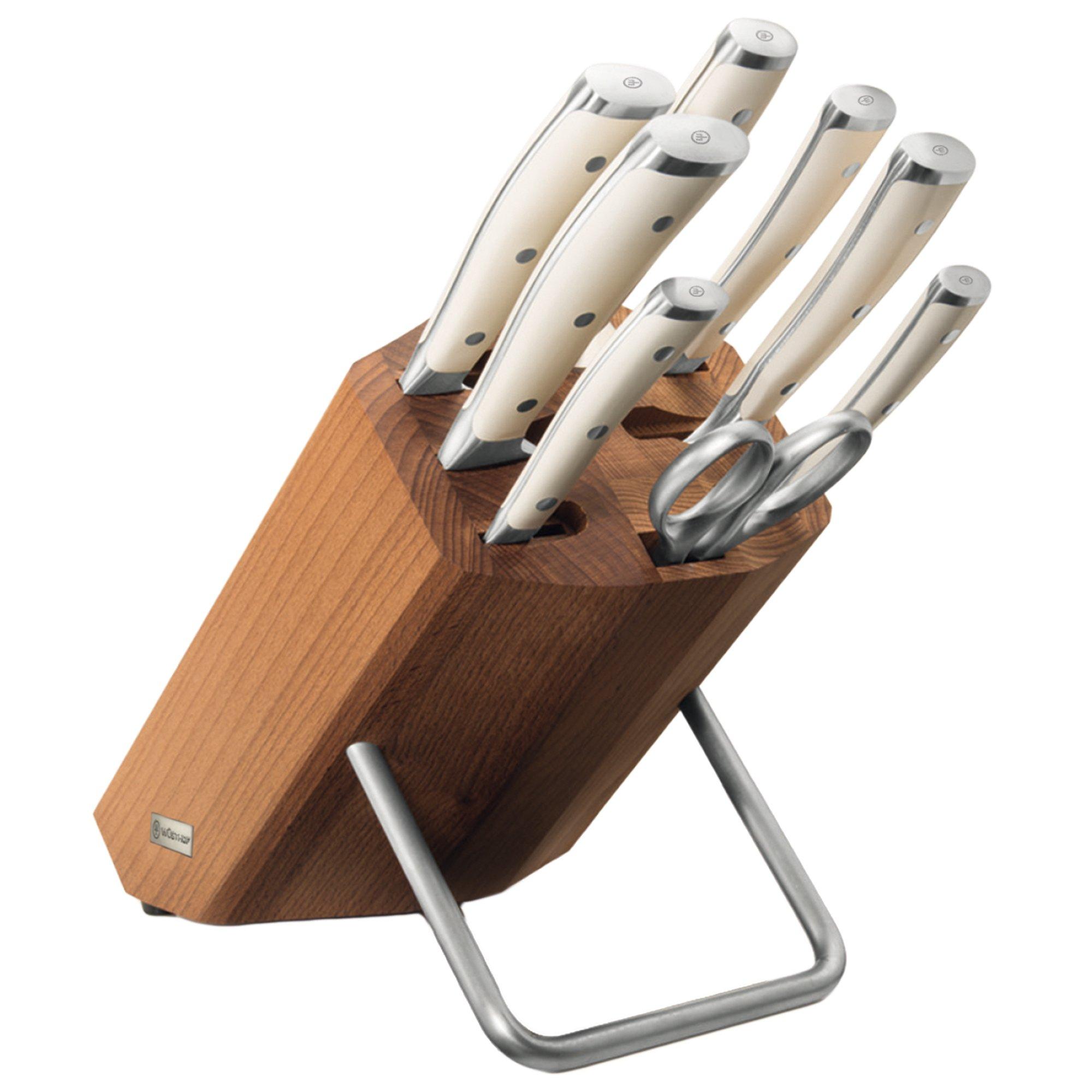 Wüsthof Classic Ikon White 1090470802, Messerblock mit Messern, 8-teilig