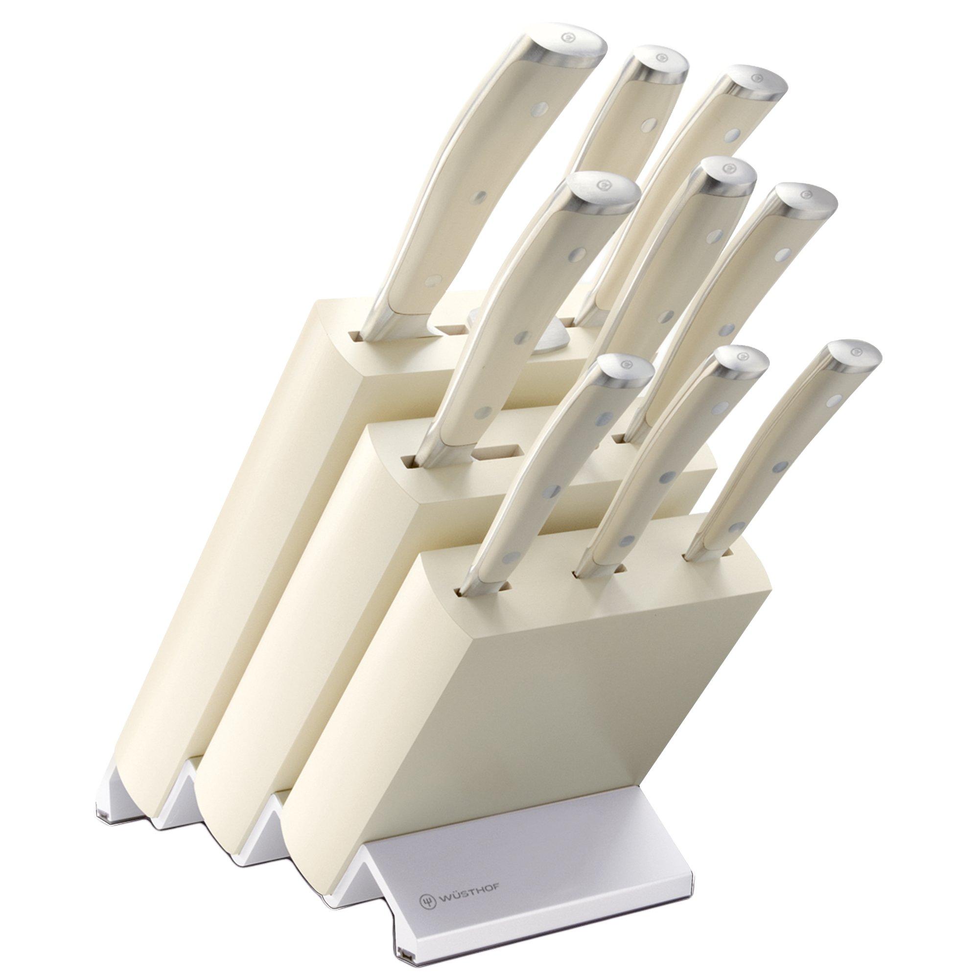 Wusthof Classic Ikon White, 1090470902, Messerblock mit Messern, 10-teilig