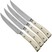 Wüsthof Classic Ikon Blanco juego de cuchillos para carne 4-uds, 1120460401