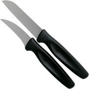Wüsthof Create Collection 2-piece peeling knife set, black