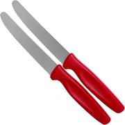 Wüsthof Create Collection cuchillo dentado universal 2-piezas, rojo