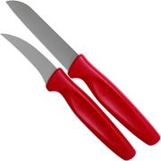 Wüsthof Create Collection two-piece peeling knife set, red
