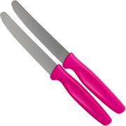 Wüsthof Create Collection serrated utility knife 2-piece, pink