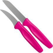 Wüsthof Create Collection two-piece peeling knife set, pink