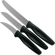 Wüsthof Create Collection three-piece peeling knife set, black