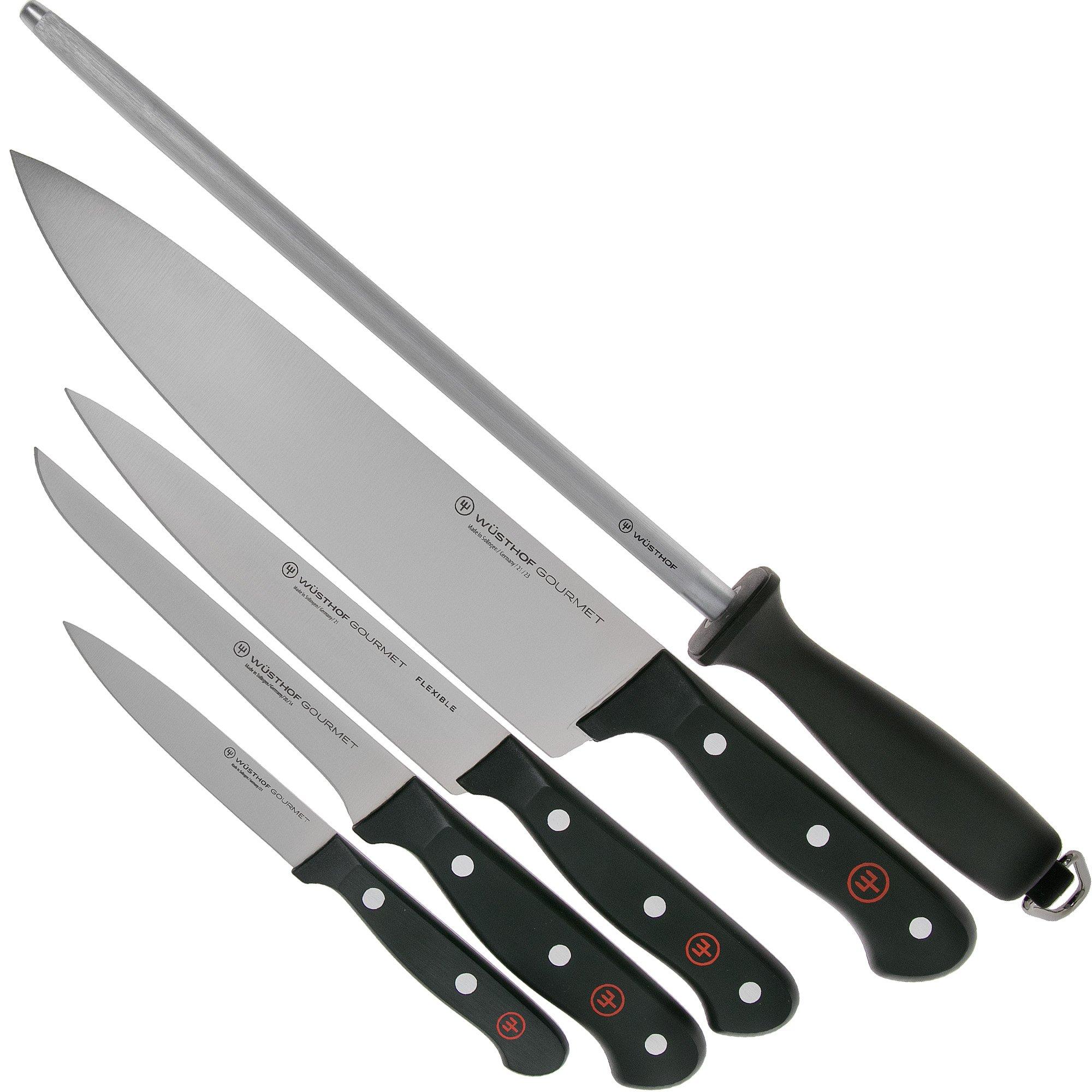 Wüsthof Gourmet 1189535602 5-teiliges Messerset in Rolltasche