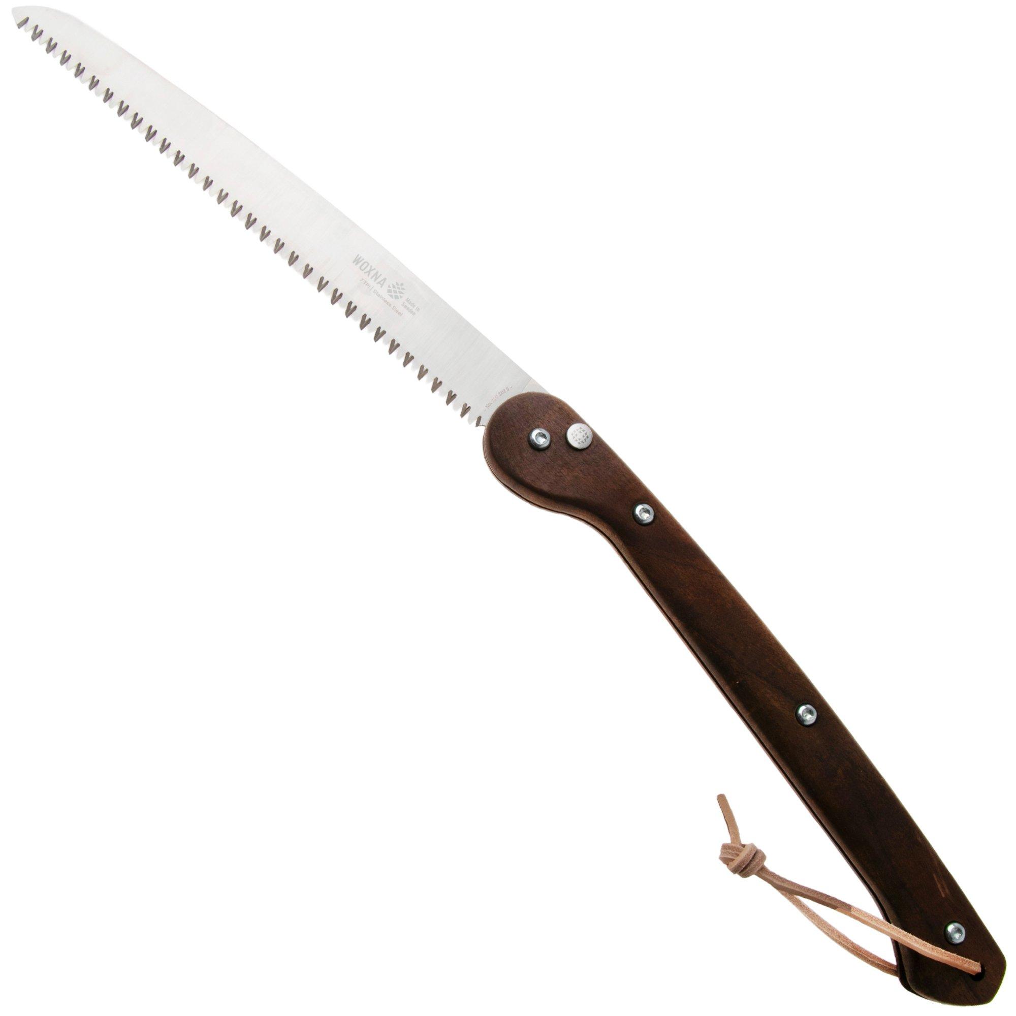 Woxna Ljusnan 113025 Foldable Saw, Walnussholz, rostfreier Stahl, Klappsäge, 25 cm