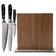 Afbeelding voor Eden Classic Damast 3-delige messenset met messenblok walnoot