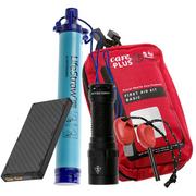 Afbeelding voor Noodpakket met zaklamp, powerbank, waterfilter, firesteel & EHBO-set