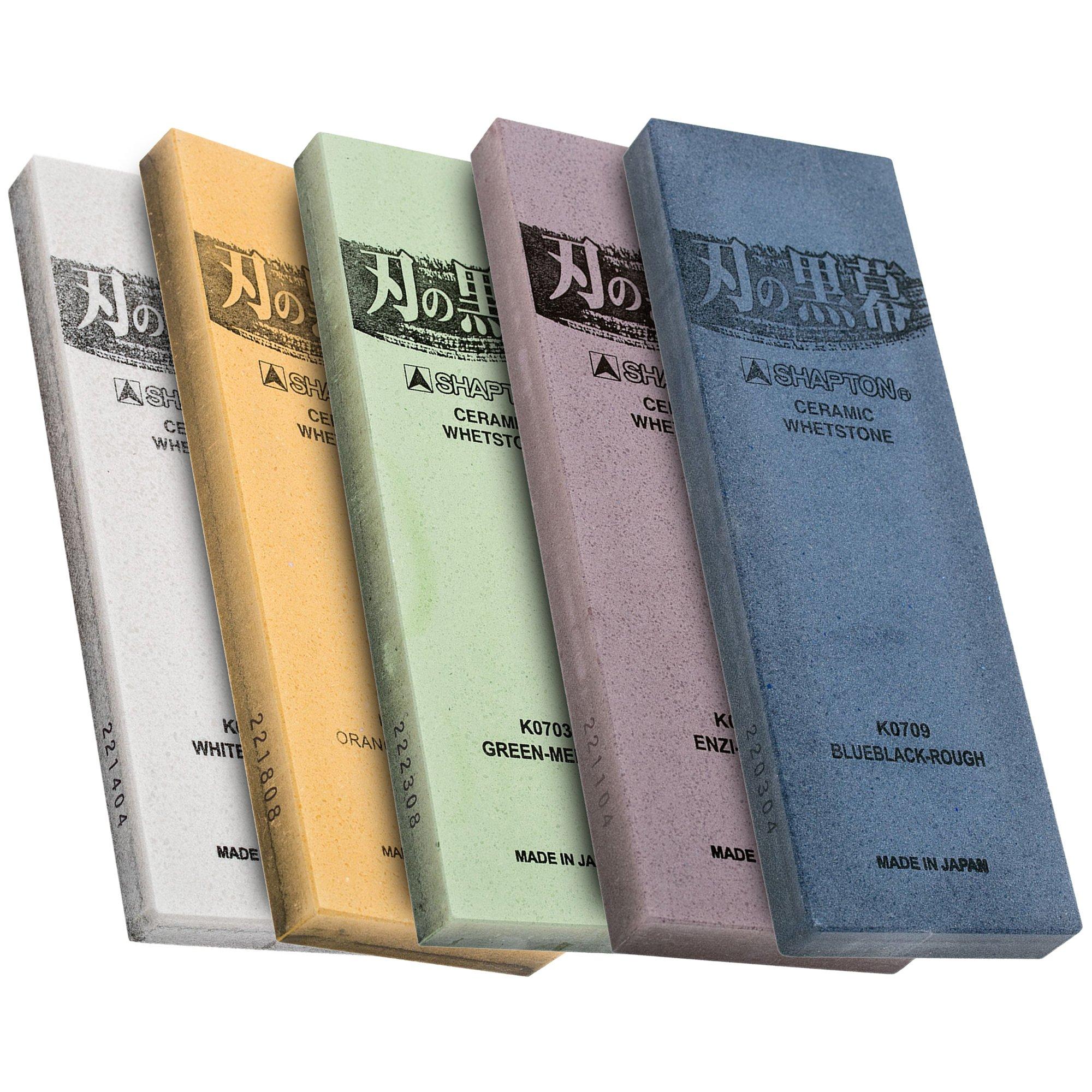 Shapton Pro Stone Schleifsteine, Körnungen 120, 320, 1000, 2000, 5000