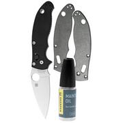Afbeelding voor Spyderco Manix 2 met Flytanium Titanium scales en Skerper onderhoudsolie