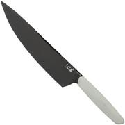 Xin Cutlery XinCore XC125 White G10, Red Liners, Black TiN Coating, couteau de chef 21,5 cm
