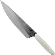Xin Cutlery XinCore XC127 White G10, Red Liners, Damascus, cuchillo de chef 21.5 cm