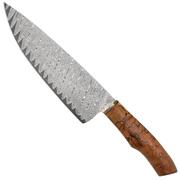 Xin Cutlery XinCraft XC130 chef's knife damascus spalted maple 20 cm