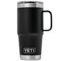 Image for Yeti Rambler Travel Mug 20oz Stronghold Lid, Black, thermos travel mug with lid, 591 ml