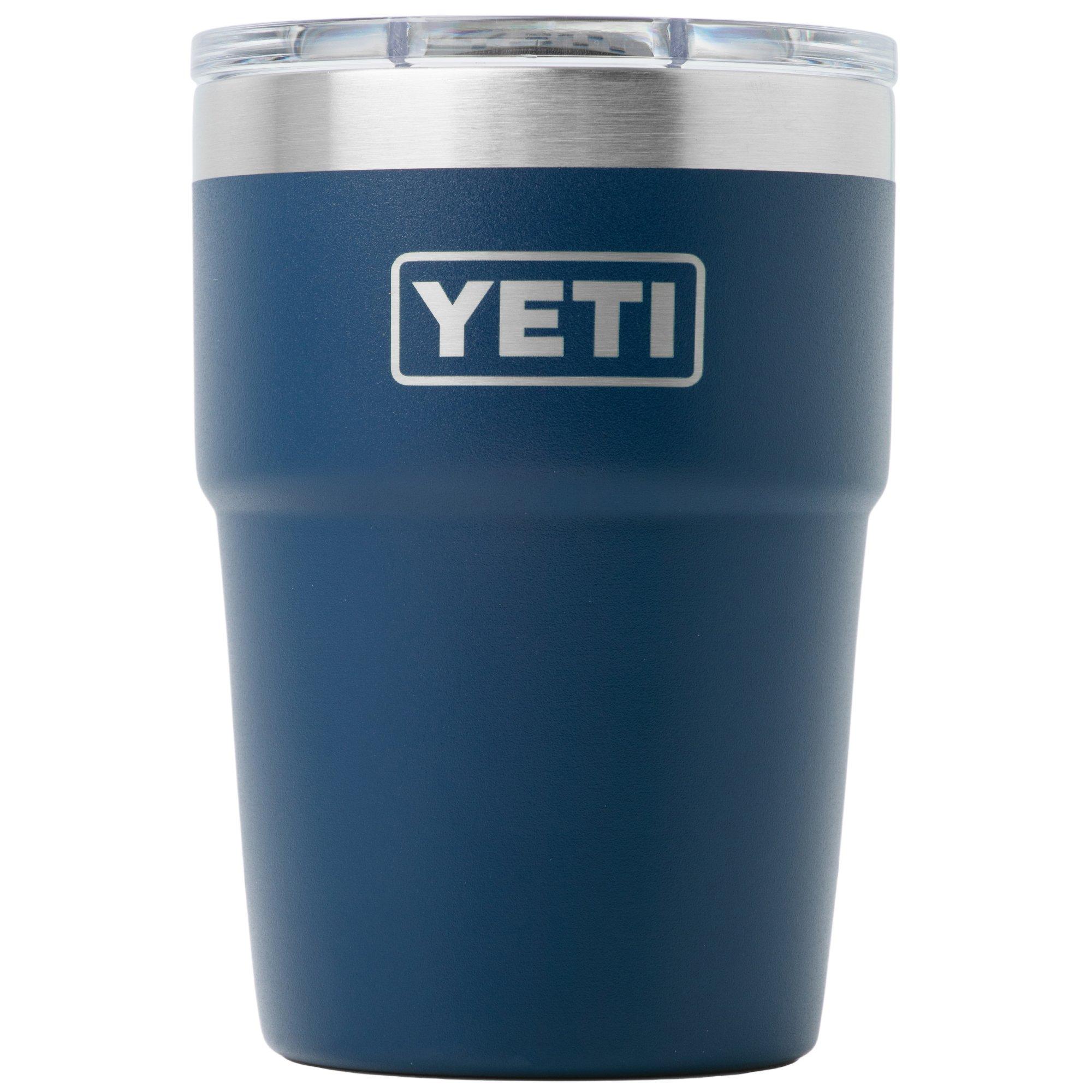 Yeti Rambler Stackable Cup 16oz Mag Slider Lid, Navy Blue, stapelbarer Thermobecher mit Deckel, 473 ml