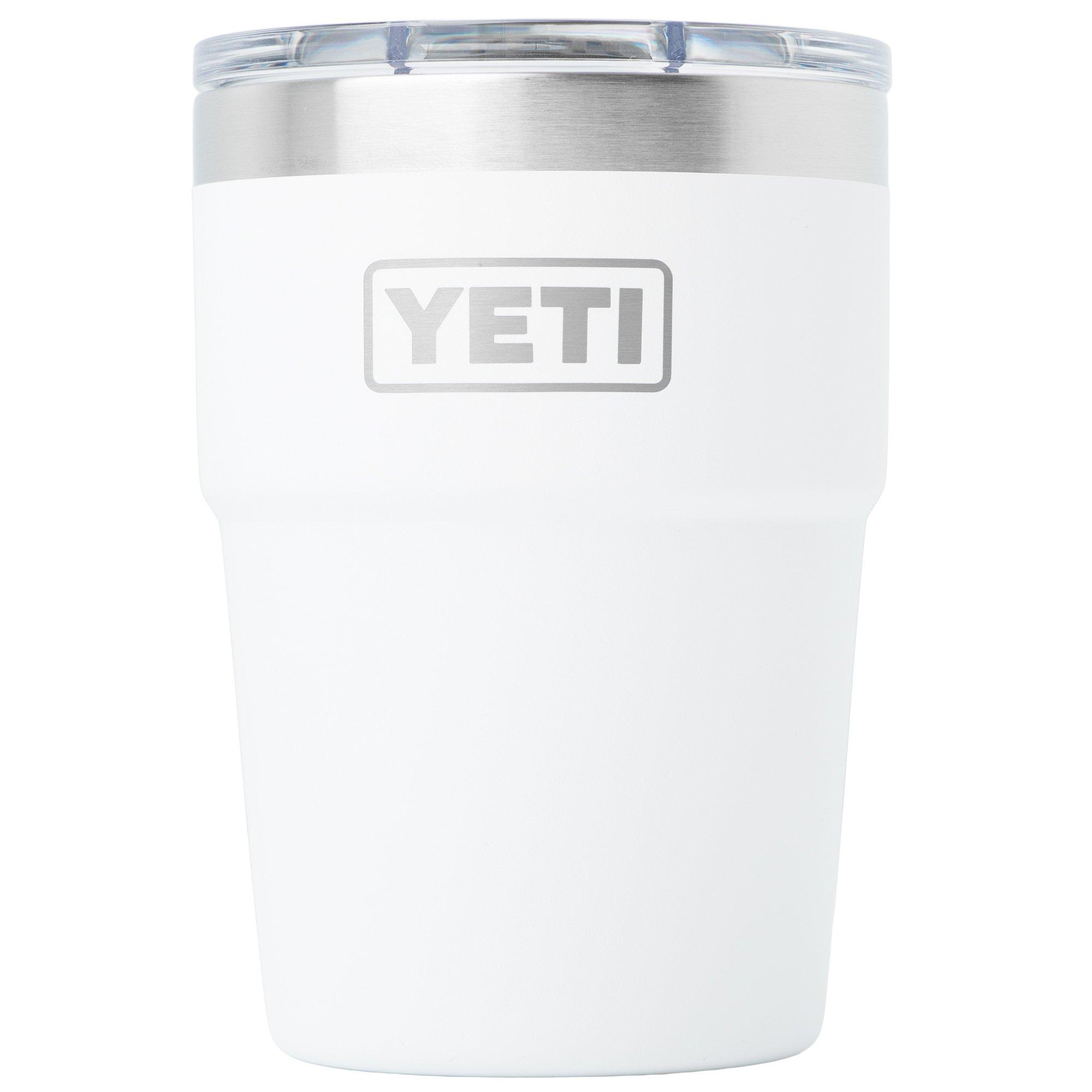 Yeti Rambler Stackable Cup 16oz Mag Slider Lid, White, stackable thermos lowball with lid, 473 ml