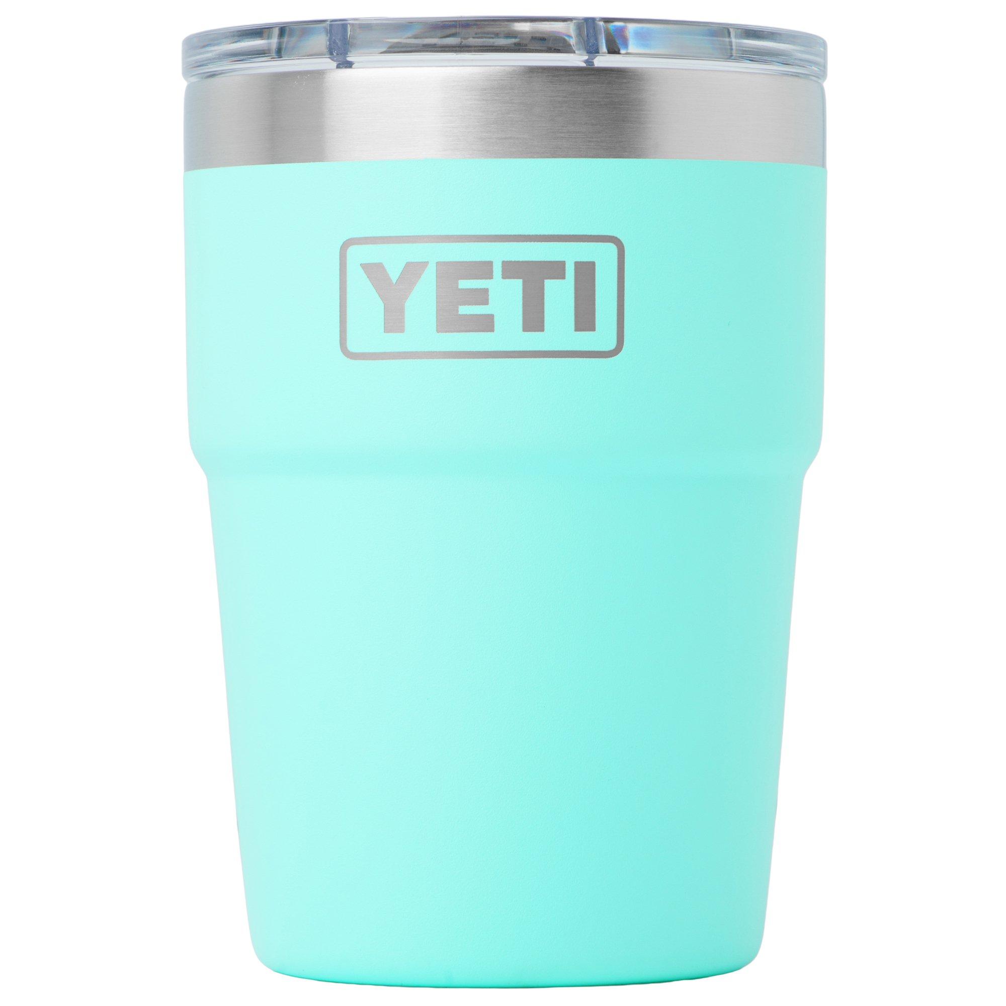 Yeti Rambler Stackable Cup 16oz Mag Slider Lid, Seafoam, stapelbarer Thermobecher mit Deckel, 473 ml