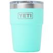 Image for Yeti Rambler Stackable Cup 16oz Mag Slider Lid, Seafoam, stackable thermos lowball with lid, 473 ml