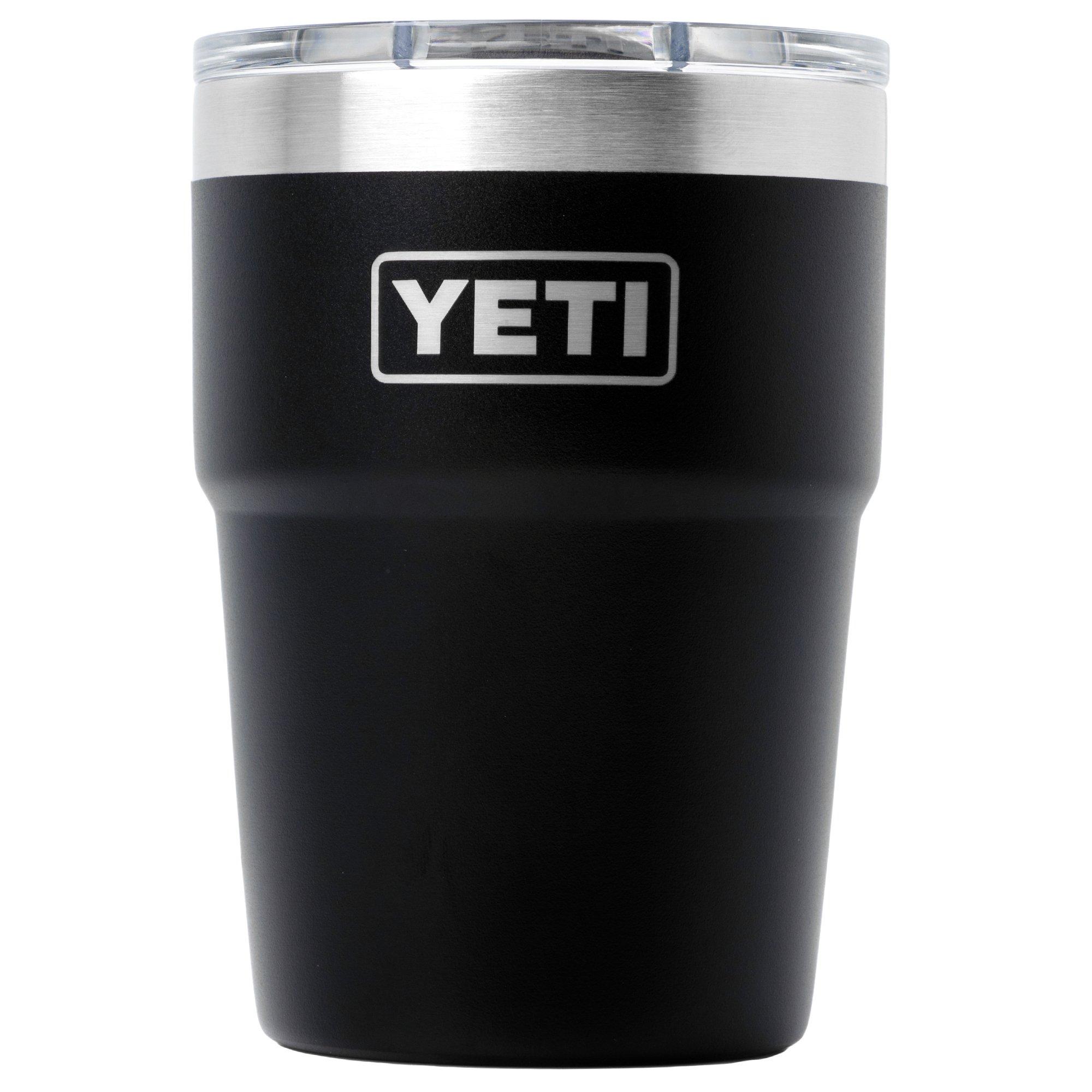 Yeti Rambler Stackable Cup 16oz Mag Slider Lid, Black, stapelbarer Thermobecher mit Deckel, 473 ml