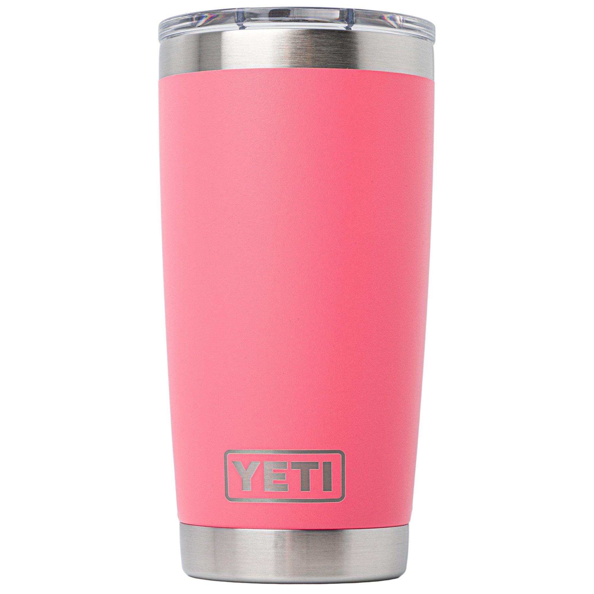 Yeti Rambler Tumbler Cup 20oz Mag Slider Lid, Tropical Pink, Thermobecher mit Deckel, 591 ml