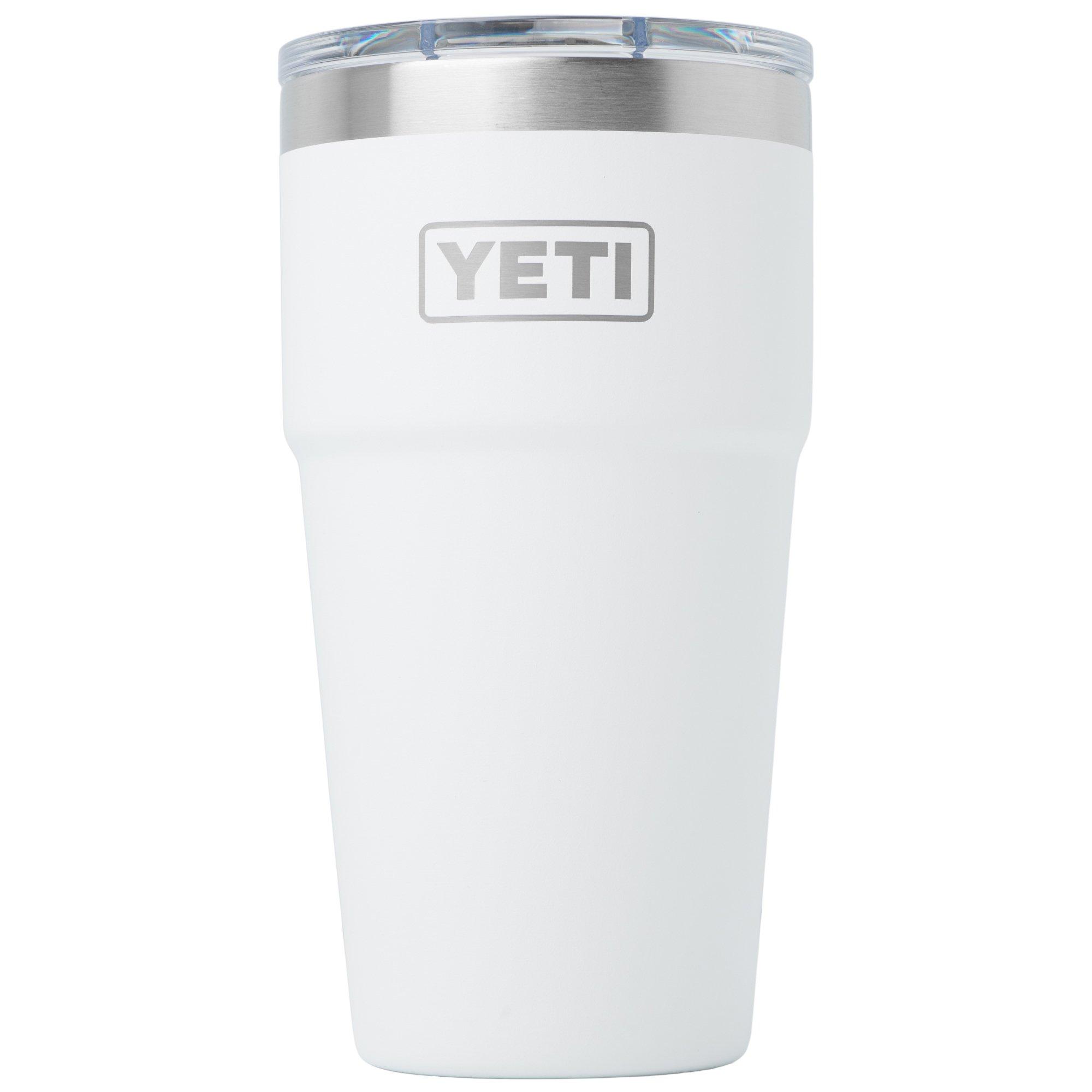 Yeti Rambler Stackable Cup 20oz Mag Slider Lid, White, stapelbarer Thermobecher mit Deckel, 591 ml