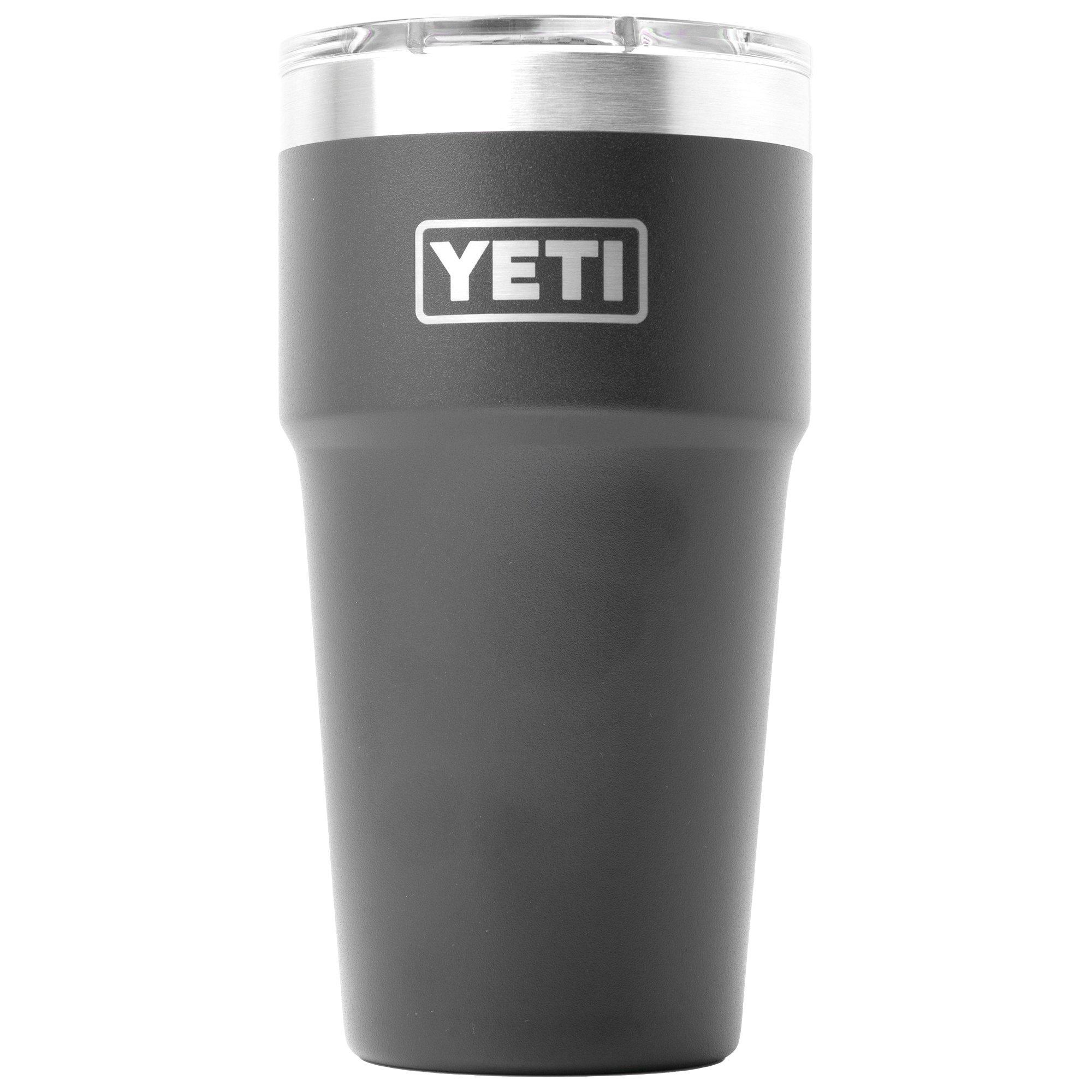 Yeti Rambler Stackable Cup 20oz Mag Slider Lid, Charcoal Grey, stapelbarer Thermobecher mit Deckel, 591 ml