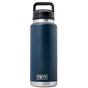 Image for Yeti Rambler Bottle 36oz Chug Cap, Navy Blue, thermos bottle with drinking spout, 1L