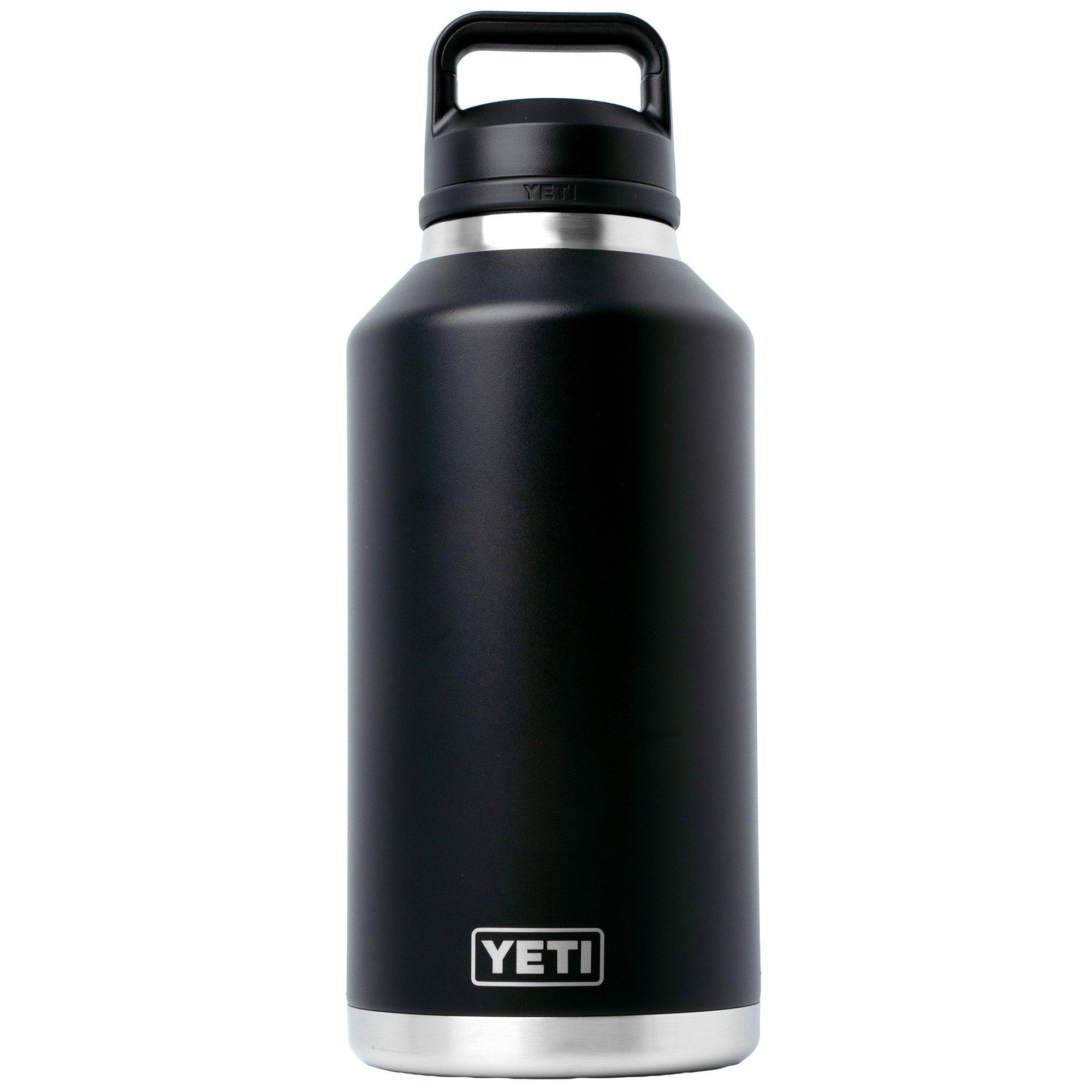Yeti Rambler Bottle 64oz Chug Cap, Black, thermos bottle with drinking spout, 1.9L