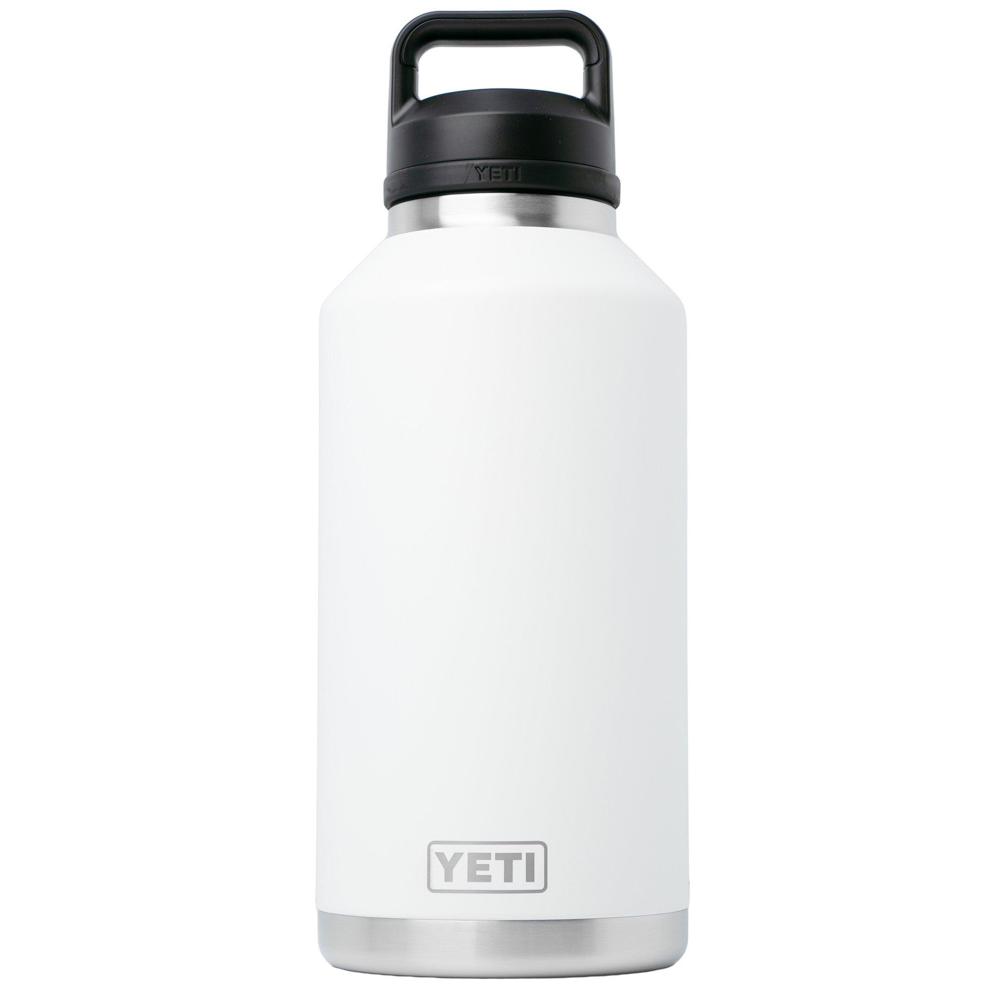 Yeti Rambler Bottle 64oz Chug Cap, White, thermos bottle with drinking spout, 1.9L