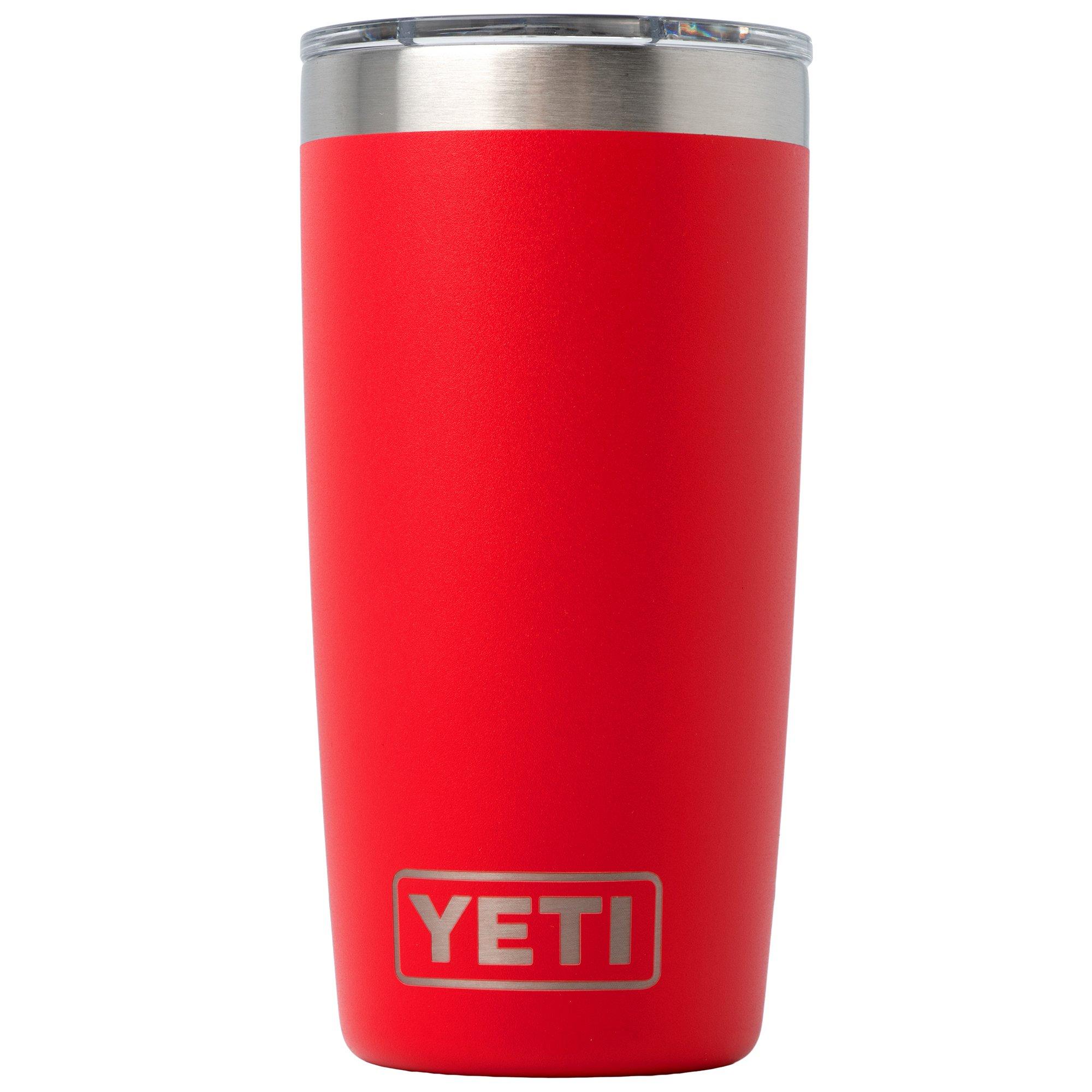 Yeti Rambler Tumbler Cup 10oz Mag Slider Lid, Rescue Red, Thermobecher mit Deckel, 295 ml