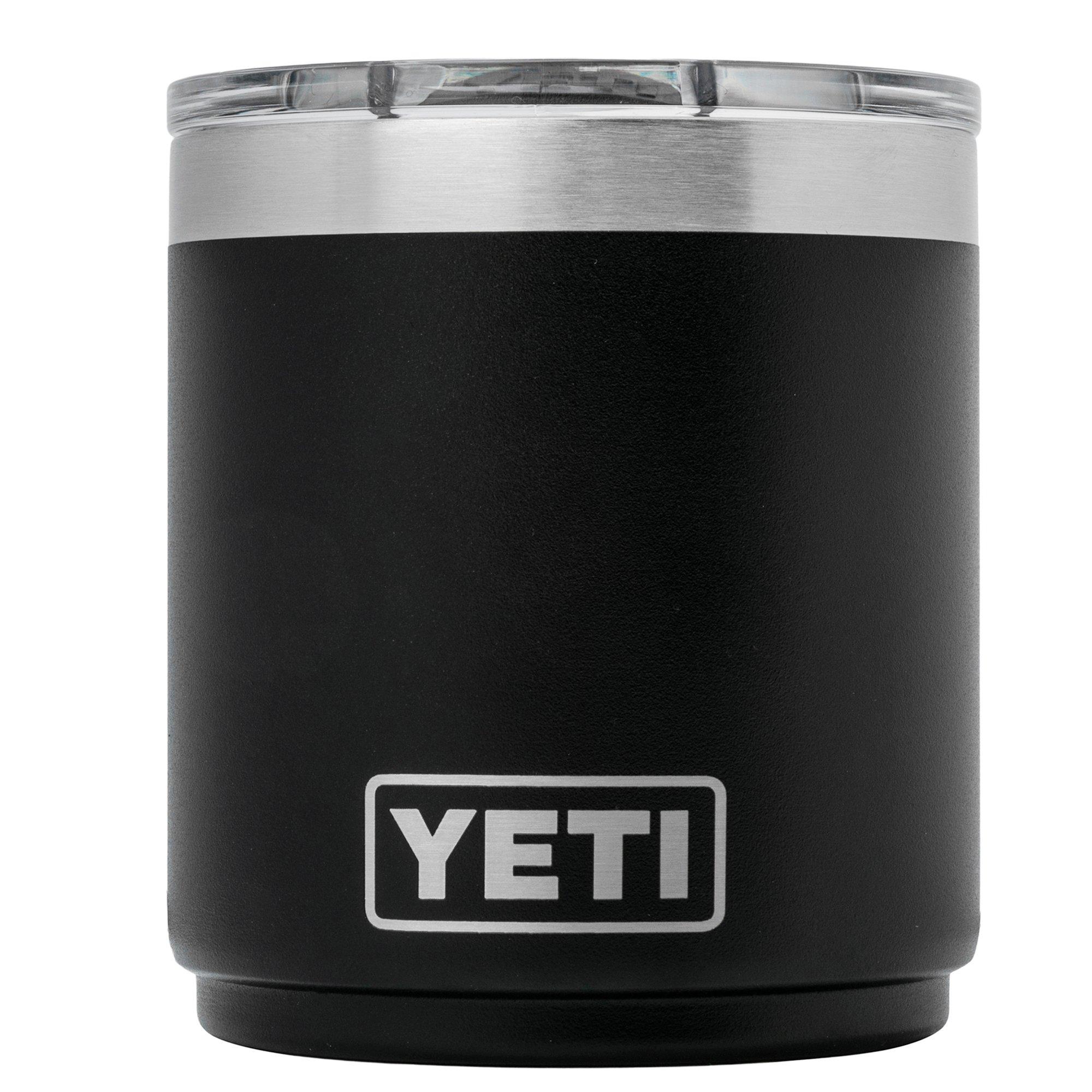 Yeti Rambler Stackable Lowball 10oz Mag Slider Lid, Black, stapelbarer Thermobecher mit Deckel, 295 ml