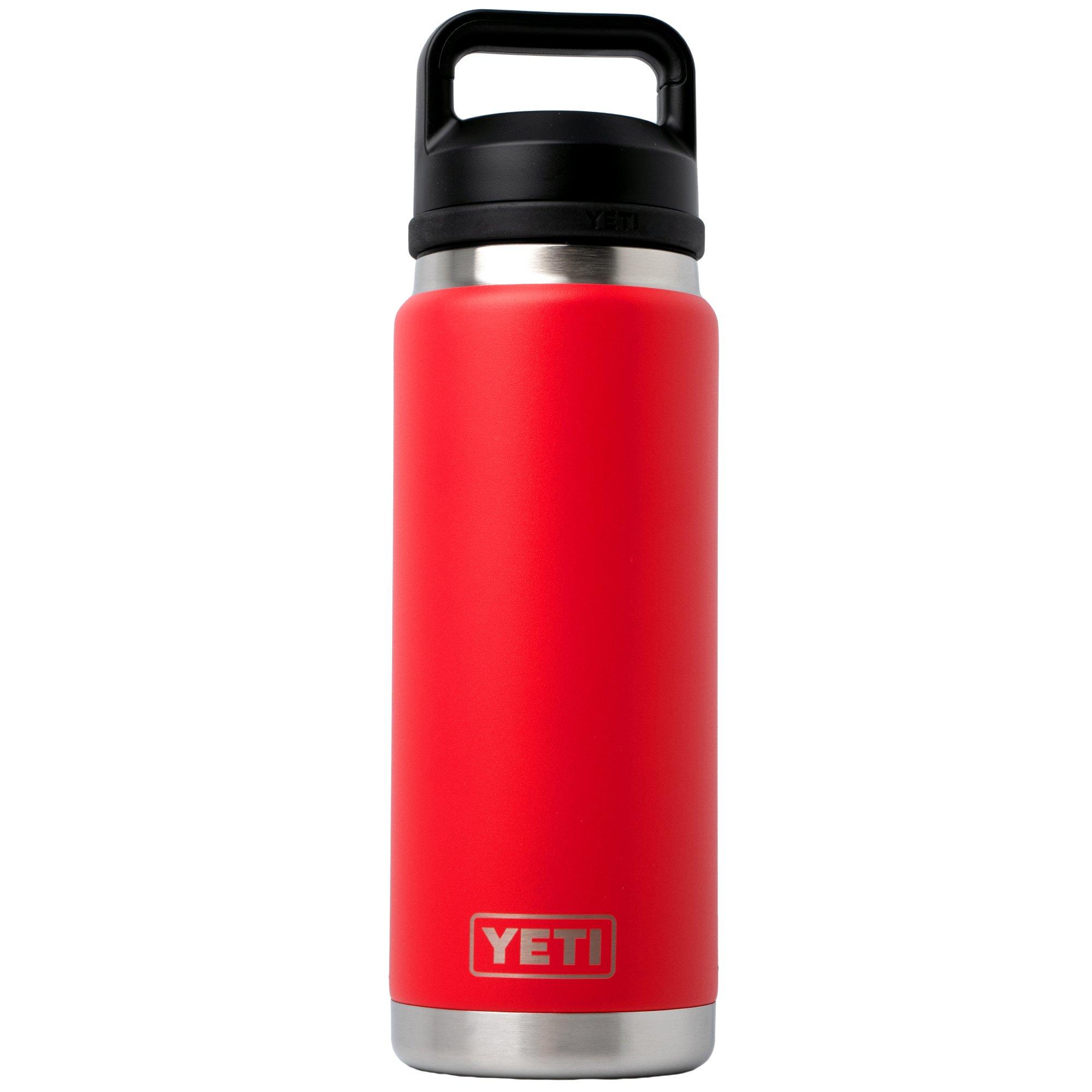 Yeti Rambler Bottle 26oz Chug Cap, Rescue Red, thermos bottle with drinking spout, 769 ml