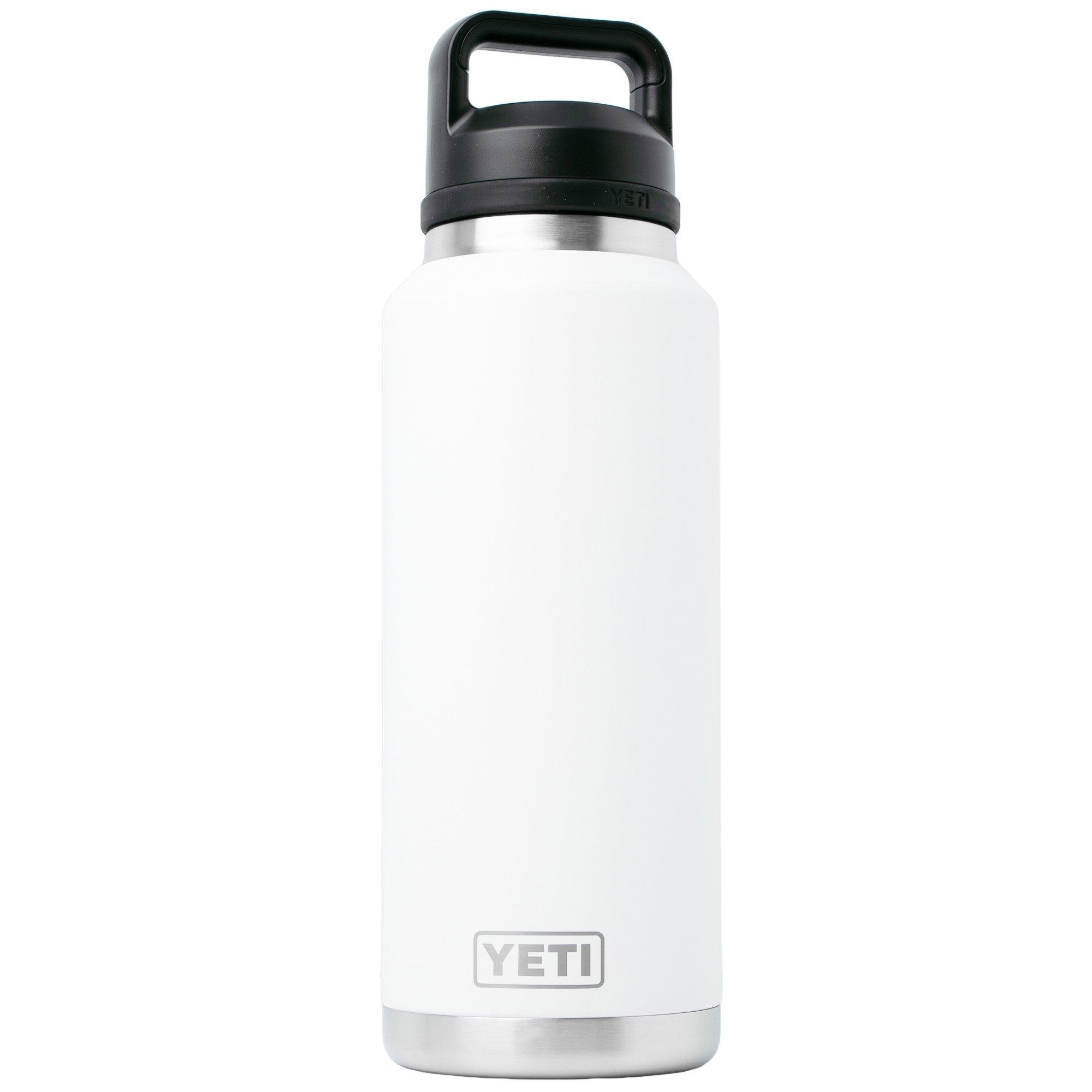 Yeti Rambler Bottle 46oz Chug Cap, White, thermos bottle with drinking spout, 1.36L