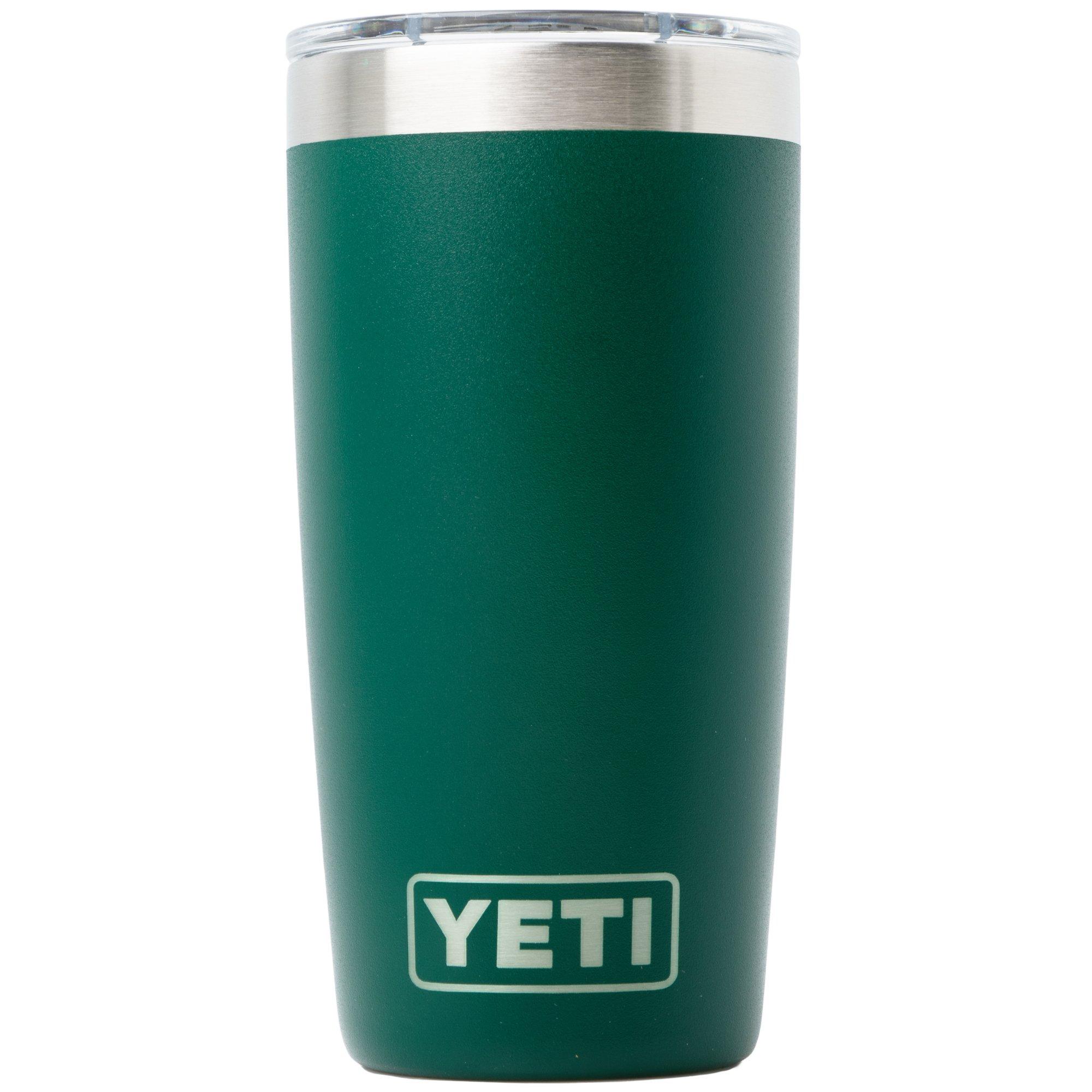 Yeti Rambler Tumbler Cup 10oz Mag Slider Lid, Black Forest Green, Thermobecher mit Deckel, 295 ml