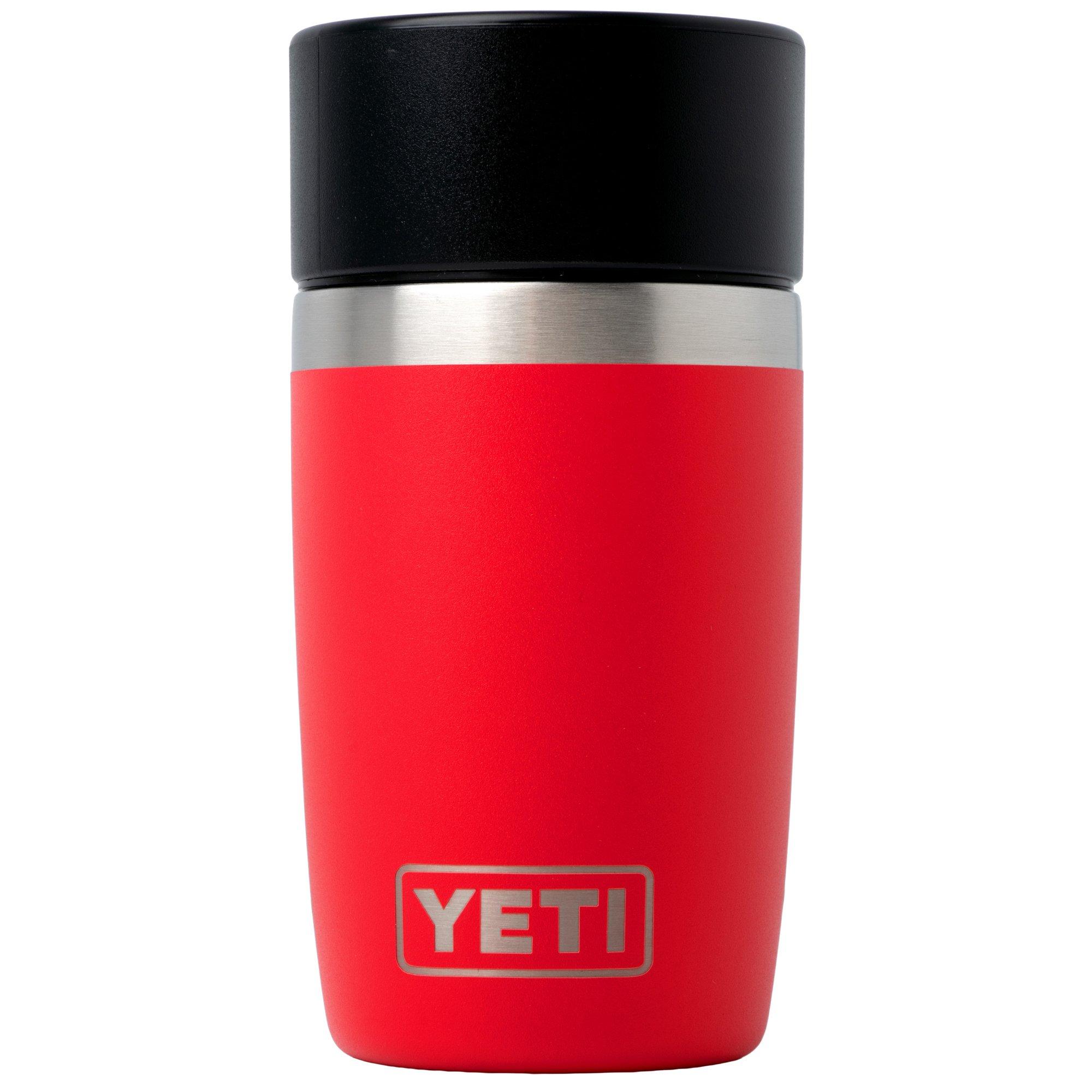 Yeti Rambler Travel Bottle 8oz Commuter Cap, Rescue Red, Reiseflasche mit Drehverschluss, 237 ml