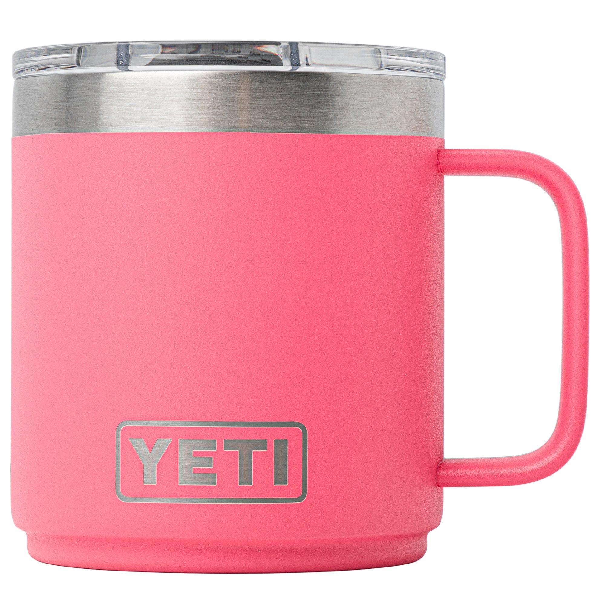 Yeti Rambler Stackable Mug 2.0 10oz Mag Slider Lid, Tropical Pink, stapelbare Thermotasse mit Deckel, 295 ml